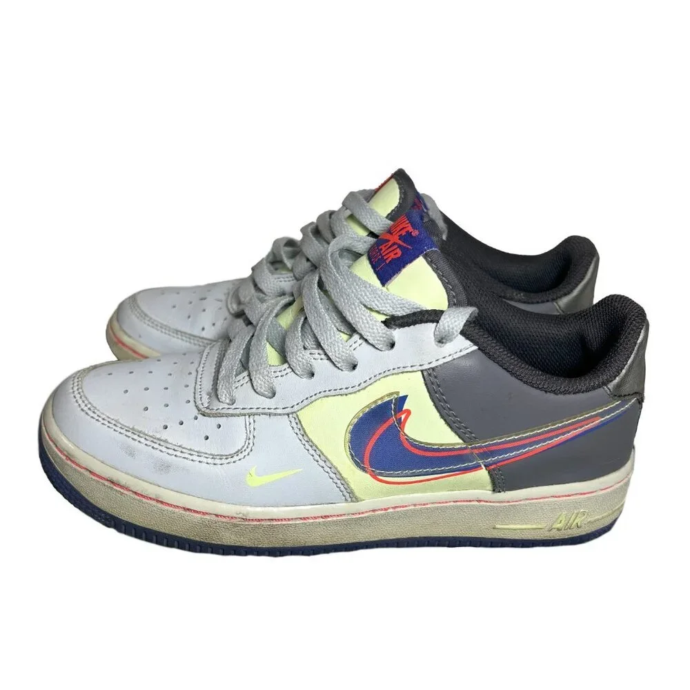 NIKE Air Force 1 Low GS Dunk It Sneakers Youth Size 4Y CT1628-001 - Picture 6 of 9